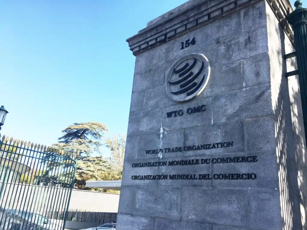Entrance to the World Trade Organization